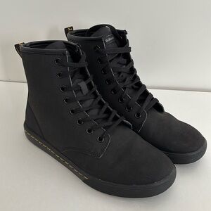 Black Lace-Up Women's Boots